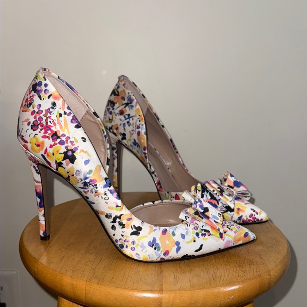Betsey Johnson Multicolor Floral Heels